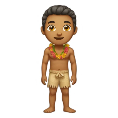etnic people from hawai full body sticker
