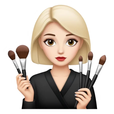 Holding make up brushes sticker