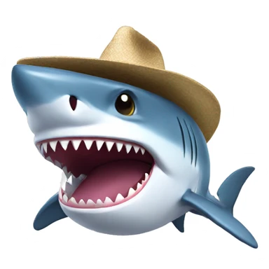 shark with to hat sticker