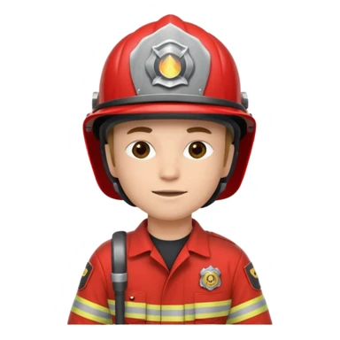 firefighter, red outfit sticker