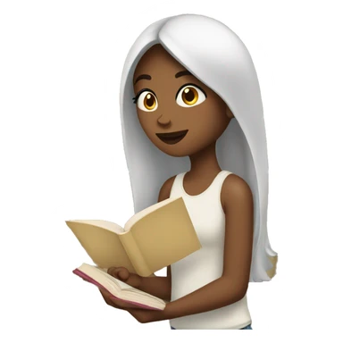 A girl who read a book sticker