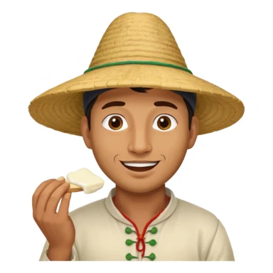 some guy eating 1kg of mozzarella, make it nepalese sticker