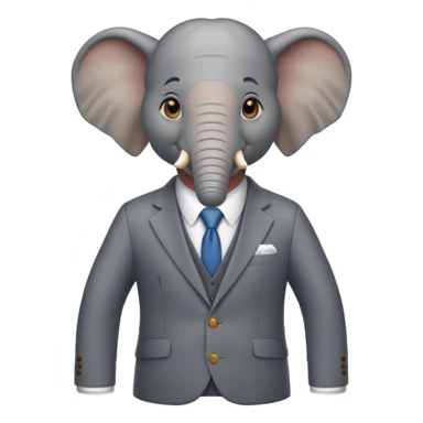 The elephand went in a suit
 sticker