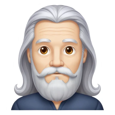 God, man with long grey hair, white beard and mustache, divine appearance sticker