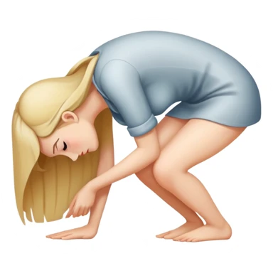 Woman bent over  sticker