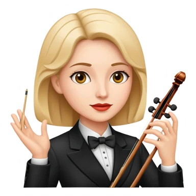 female orchestra conductor sticker