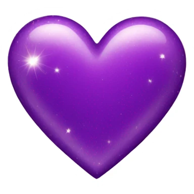 Purple Heart with sparkles sticker