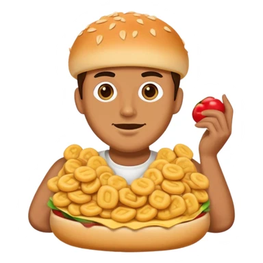 man dressed as a snack sticker