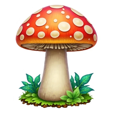 psychodelic mushroom single simple colorful harvested sticker
