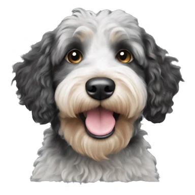 Aussiedoodle black sticker