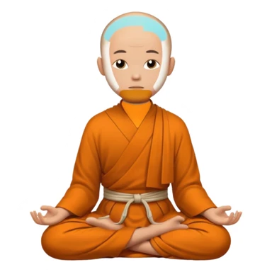 monk meditating sticker
