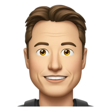 elon musk with a hat sticker