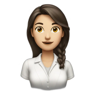 girl architect brunette sticker