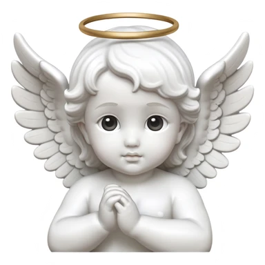 baby angel statue  sticker
