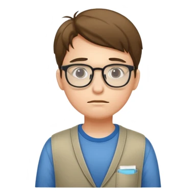 sad student with empty pockets sticker