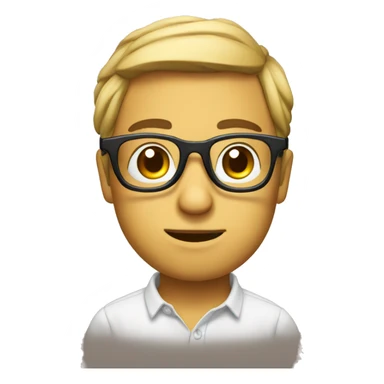 A rinho with glasses  sticker