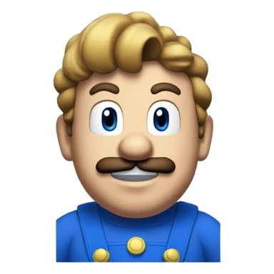 Super mario face blue sticker
