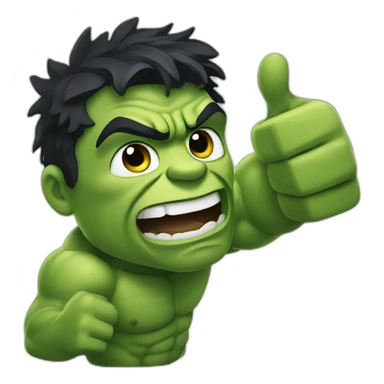 Hulk giving a thumbs-up sticker