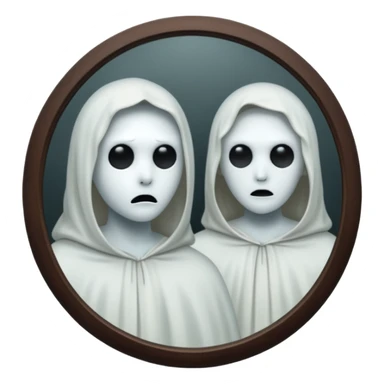 Spooky killer on mirror behind me sticker