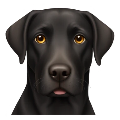 Black Labrador retriever with brown eyes sticker