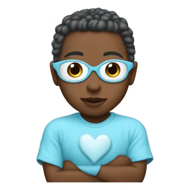 heart baby blue sticker