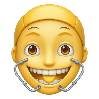 Emoji avec un appareil dentaire  sticker