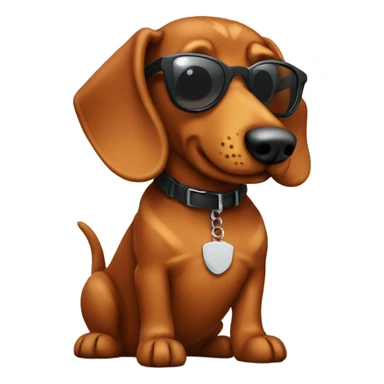 Teckel with sunglasses  sticker