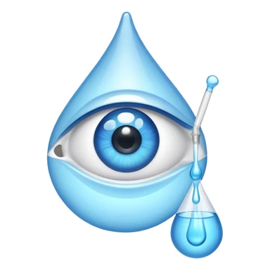Eye drops with dropper  sticker