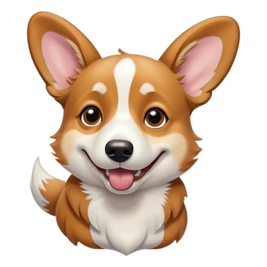 Cinematic Comical Fawn Corgi Portrait Emoji, Head tilted dramatically with an exaggeratedly shocked or offended expression, featuring a striking fawn coat with bold white patches, wide, expressive brown eyes filled with exaggerated disbelief, Simplified yet hilariously expressive features, highly detailed, glowing with a slightly sassy glow, high shine, dramatic yet playful, stylized with an air of attitude, bright and endearing, soft glowing outline, capturing the essence of a sassy and over-the-top herder, so meme-worthy it feels like it could side-eye its way into internet fame instantly! sticker