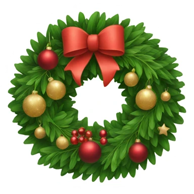Christmas wreath sticker