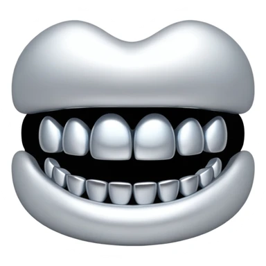 silver grillz sticker