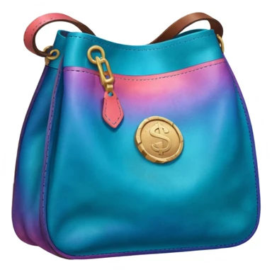 coins inside leather bag

Change coins color in in gradient of turquoise, blue, pink, purple, and coral sticker