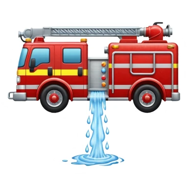 Fire truck throwing water sticker