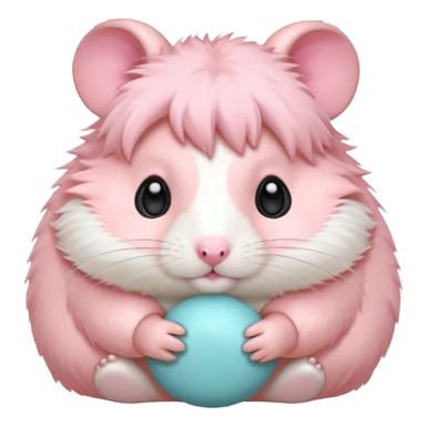 Pastel pink hamster sticker