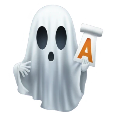 Ghost with sign saying AGHOST  sticker
