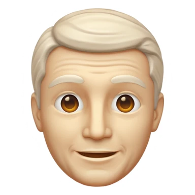 Marble style statue of man head happy sticker