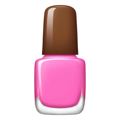 Pink Nail polish on brown hand  sticker