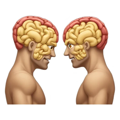 two-brain-fight sticker