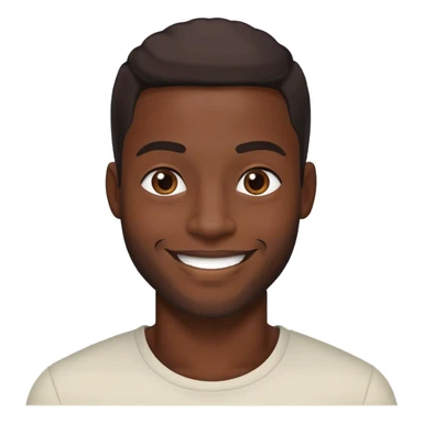 Black handsome guy smiling  sticker