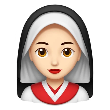 Kırmızı kıvırcık kısa saçlı, beyaz tenli badem gözlü kadın emojisi sticker