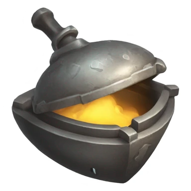 a magical artifact (an old iron with smoke) sticker