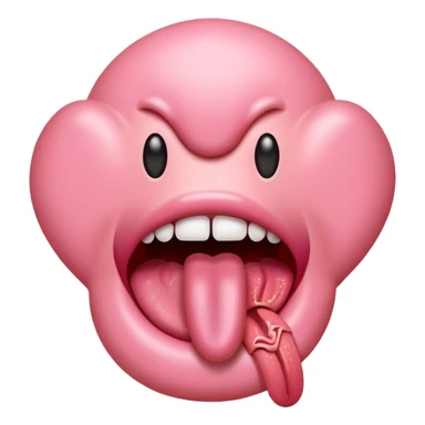 Une langue tendue avec inscrit 99 dessus sticker