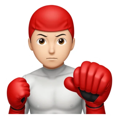 Saitama red hand punch sticker