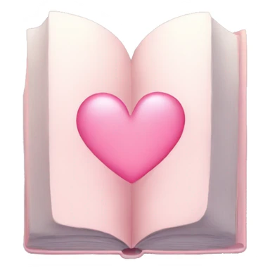 book with a light pink heart sticker