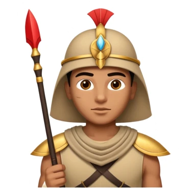 egyptian soldier with spear sticker