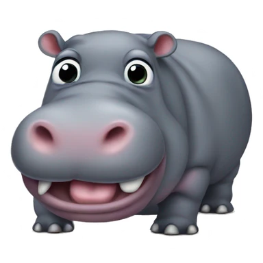 Fat hippo sticker