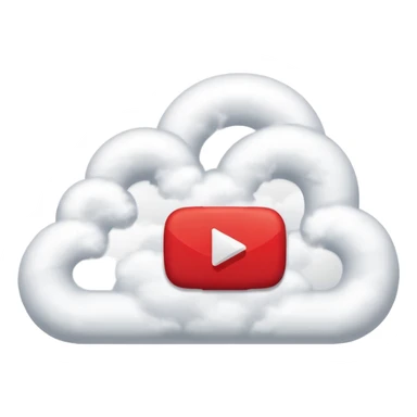 A cloud formation shaped like the word "VIEWS" with a YouTube play button symbol integrated into the design, representing views on YouTube. sticker