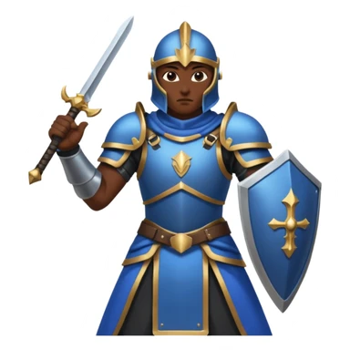 Big damage Role, at guild bosses,  iconic, with blue and black theme  sticker