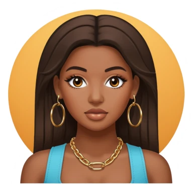 chloe kardashian with earrings sticker