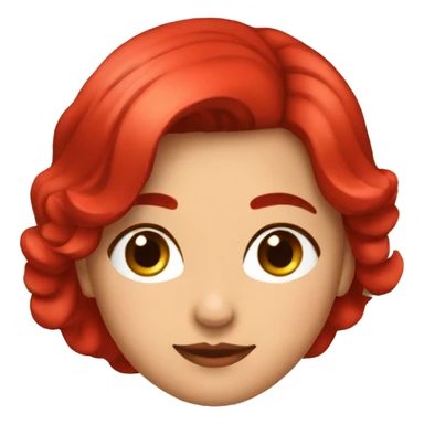 Mujer de cabello rojo corto hasta los hombros liso sticker